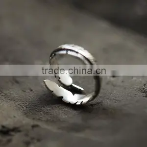 2016 New Model Wedding Rings Leaf Shape Ethnic Wedding Rings Handmade Rings for Woman thumbnail-2