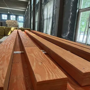 LVL Lumber for Roof Construction Wooden Birch Poplar LVL Timber (laminated Veneer Lumber) Veneer Board Beam thumbnail-1