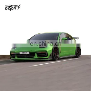 Dry Carbon Fiber Front Lip Diffuser Side Skirt Rear Spoiler for Porsche Panamera 971 Forged Carbon Fiber thumbnail-5