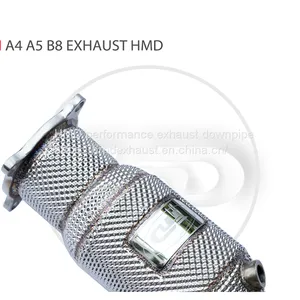 Exhaust Manifold Downpipe for Audi A4 A5 B8 Car Accessories With Catalytic Converter Header Catless Stainless Steel Pipes Whatsapp008613189999301 thumbnail-3