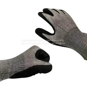 Nitrile Coated Safety Work Coated Palmed Cut Resistant A6 Gloves Ansi thumbnail-2