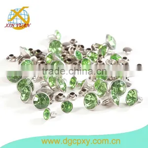 2014 Hot Trends Nice Purse Hardware Green Sparkle Rivets Pearl thumbnail-1