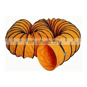 Fire Resistant Waterproof PVC Air Ventilation Flexible Duct / Airport Or Tunnel Ventilation Tube 0.4mm - 0.6mm thumbnail-5