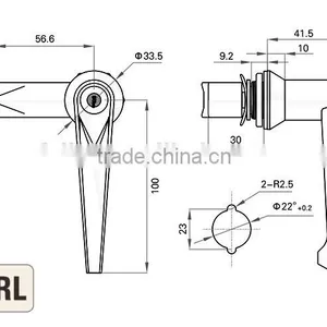CE RoHS 2015 FEILEI MS301-1 Industrial Electrical Metal Cabinet L Handle Door Lock thumbnail-6