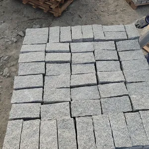 China G603 Grey Granite Cobbles Gray Granite Pavers Natural Split Cobbles thumbnail-2