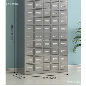 Industrial White Multi-Drawer Herb Dispensing Cabinet-HDC683| Rust-Proof Steel Organizer With Label Slot for Chinese Medicine Shop thumbnail-1