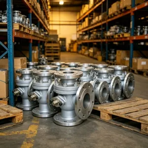 DN65 Marine DIN Flanged 3-Way Ball Valve for Fuel Oil Transfer Systems thumbnail-1