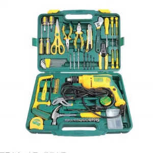 98pcs Home Decoration Complete Tool Kit, Electric Drill Included Household Renovation Hand Tool Set With Plastic Inner Case thumbnail-1
