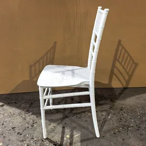 White Chiavari Wedding Chairs for Event Banquet Stackable Plastic Party Dining Chair thumbnail-4