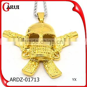 Simple Gold Pendant Design Stainless Steel Jewelry Men Skull Gold Pendant Supplier's Choice thumbnail-1