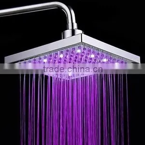 Stainless Steel Rainfall Square LED Shower Head thumbnail-3