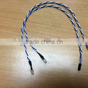 2.54 Pitch 2 Pin ConnectorUL1007 22AWG Twinsed Wire With 5mm LED Light Wire Harness thumbnail-1