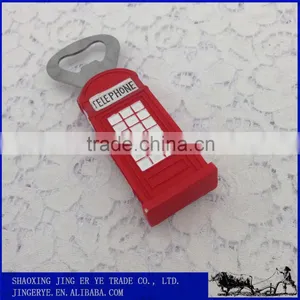 Resin Red Telephone Booth Design Bottle Opener thumbnail-4
