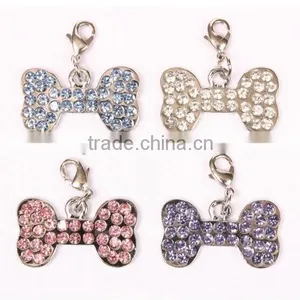Zinc Alloy DIY Bone Rhinestone Charm Pendants thumbnail-1