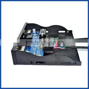 New 3.5" Floppy Bay Internal 9Pin to 2 Port USB 2.0 HUB and HD Audio 3.5-in PC Floppy Front Panel thumbnail-3