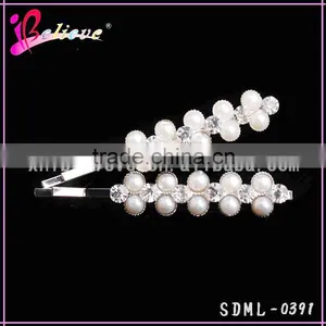 Cheap Fashion Hair Clip Accessories Ladies Rhinestone Hair Clip Pearl Hair Pins thumbnail-3