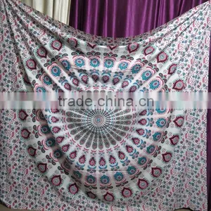 Mandala Printed Tapestry Custom Bed Sheets thumbnail-4