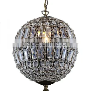 Crystal Round Pendant Light thumbnail-6