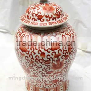 Chinese Antique Ceramic& Porcelain Red & White Flower Pots thumbnail-1