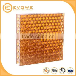 Eco-friendly Luxcore Translucent Synthetic Resin Tile Acrylic Honeycomb Panel thumbnail-6