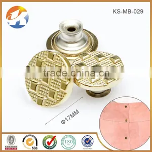 Fashion Embossed Logo Gold Jean Jacket Buttons thumbnail-1