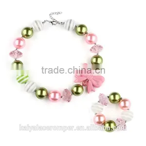 2016 Hot Wholesale Baby Necklace Beaded Baby Jewelry Crystal Necklace thumbnail-1