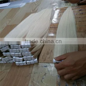 Straight 100% Remy Human Hair Extensions PU Tape in Hair Piece thumbnail-4