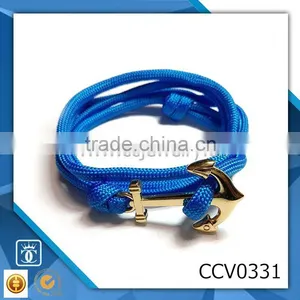 Diy Bracelet Leather Anchor Bracelet Fashion Anchor Charms Wax Rope Bracelet Silver Anchor Bracelet Leather Bracelet Beautiful thumbnail-1