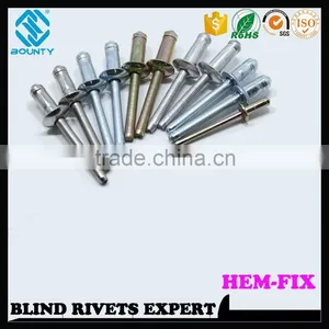HIGH QUALITY HOT SELLING FACTORY ANTI VIBRATION HEM TYPE POP RIVETS FOR AUTOMOBILE thumbnail-1