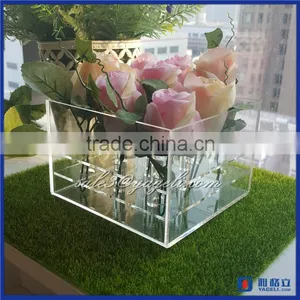 Wholesale Clear Acrylic Flowers Box Cut Hat Rose Box for Flower Packaging Box thumbnail-6
