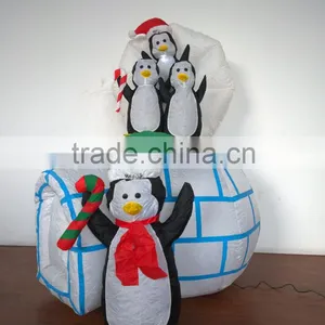 DJ-XT-32 Inflatable Penguin Family Statue Molds for Sale Christmas Decoration thumbnail-3
