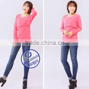 Custom Wholesale Ladies 95% Cotton 5% Spandex Maternity Wear Maternity Clothes thumbnail-6