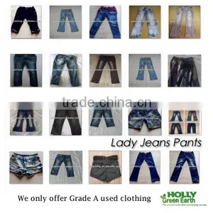 Ladies Pants Jeans Pants Lady Woman Grade A China Factory Directly Sale Warehouse Bulk Wholesale Second Hand Used Clothing thumbnail-1