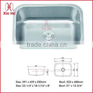 Hot Sale 304 Stainless Steel Square Kitchen Sink thumbnail-1