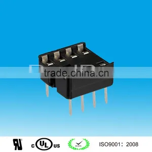 2.54mm Raster 14.3mm Round Pin Machine Pin IC Socket thumbnail-1