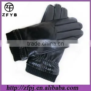 2013 New Design Man Balck Leather Agraffee Driving Glvoe thumbnail-1