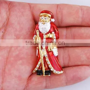 Christmas Snowman Shape Brooch for Evening Party/Xmas Gift thumbnail-5
