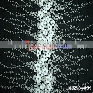 Professional Fabric Manufacturer High Quality Mesh 3d Flower Embroidered Lace thumbnail-4