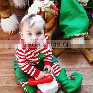 High Quality Cotton Christmas Pajamas Kids Elf/christmas Costume thumbnail-2