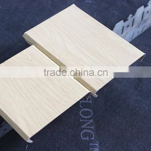 Wooden Grain Windproof S - Shaped Interior Aluminum Ceiling Integrated Linear Ceiling thumbnail-4