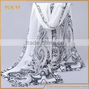 New Listing Digital Print Custom Design Silk Scarf Popular Shawl thumbnail-3