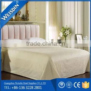 WEISDIN Manufacture 100% Cotton Hotel White Bed Sheet thumbnail-1