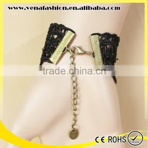 Skull Cheap Woven Lace Bracelet, Lace Cuff Bracelet thumbnail-6