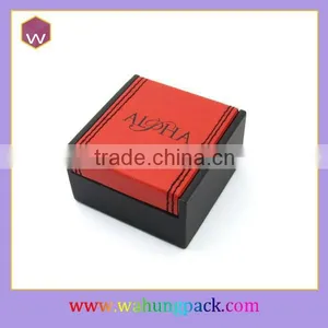 Custom Design Two-Tone Pu Leather Cufflink Packaging Box Wholesale thumbnail-1