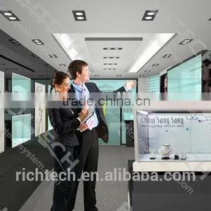 Richtech Transparent LCD Glass Display Cabinet With Video Advertising thumbnail-3