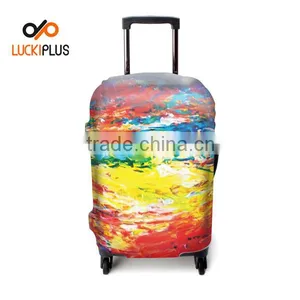 Luckiplus Polyester Spandex Luggage Trolley Case Cover,Protectable /waterproof Luggage Cover thumbnail-4