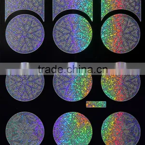 Round Shape Laser Silver Nail Polish Stencil thumbnail-5
