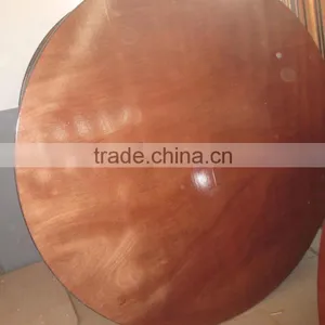 Modern Round Plywood Table Top and Metal Folding Table Legs thumbnail-1