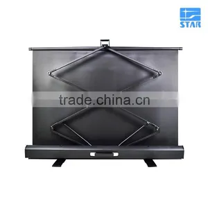 60" 4:3 Easy Carry Assembling Portable Floor Up Projection Screen - Pull Up Floor Projector Screen for Flow of Cinema Theater thumbnail-5