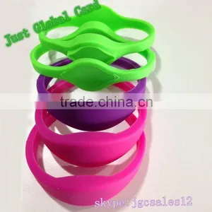 UHF 860~960Mhz ISO18000 6C Adjustable Silicon Wristband for Hospital for Storage Information thumbnail-1